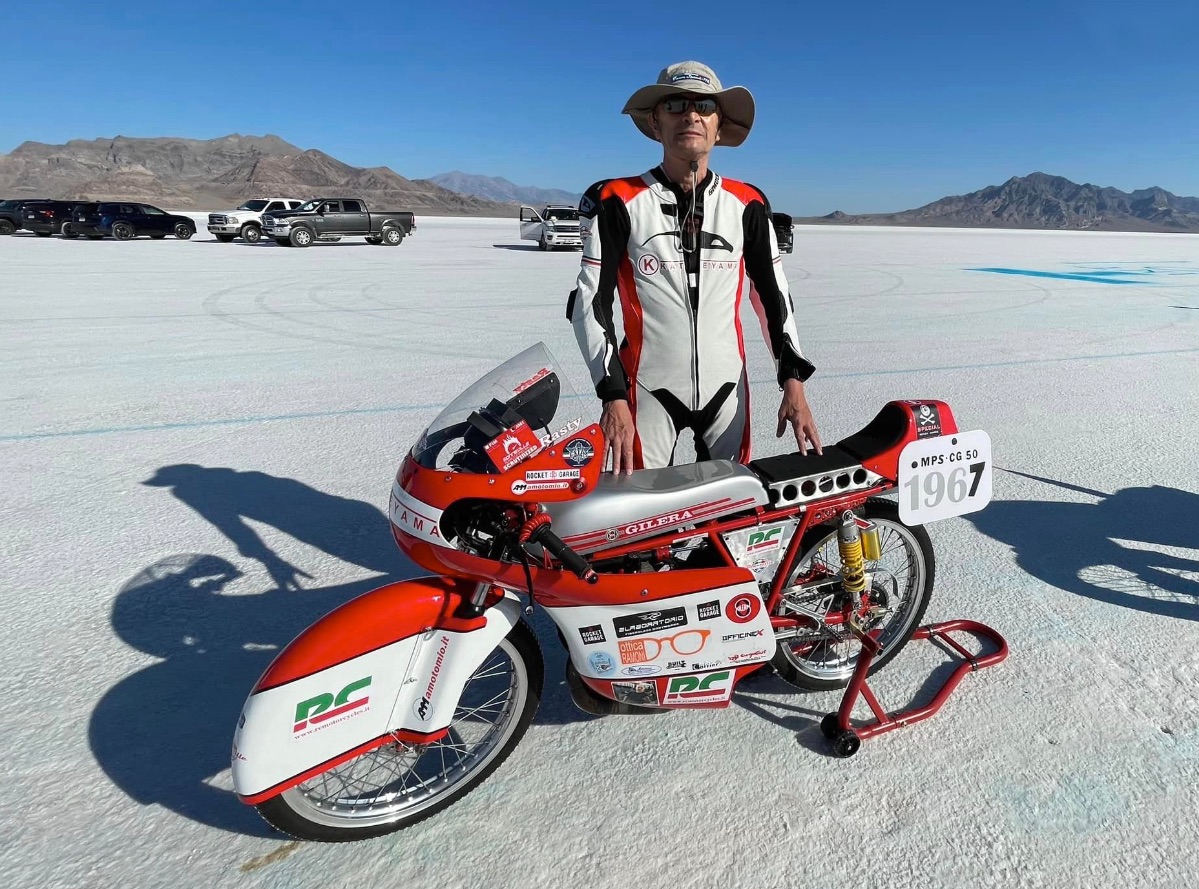 SFIDA A BONNEVILLE 2024: POKER DI RECORD CON UNA GILERA 50 DEL 1972