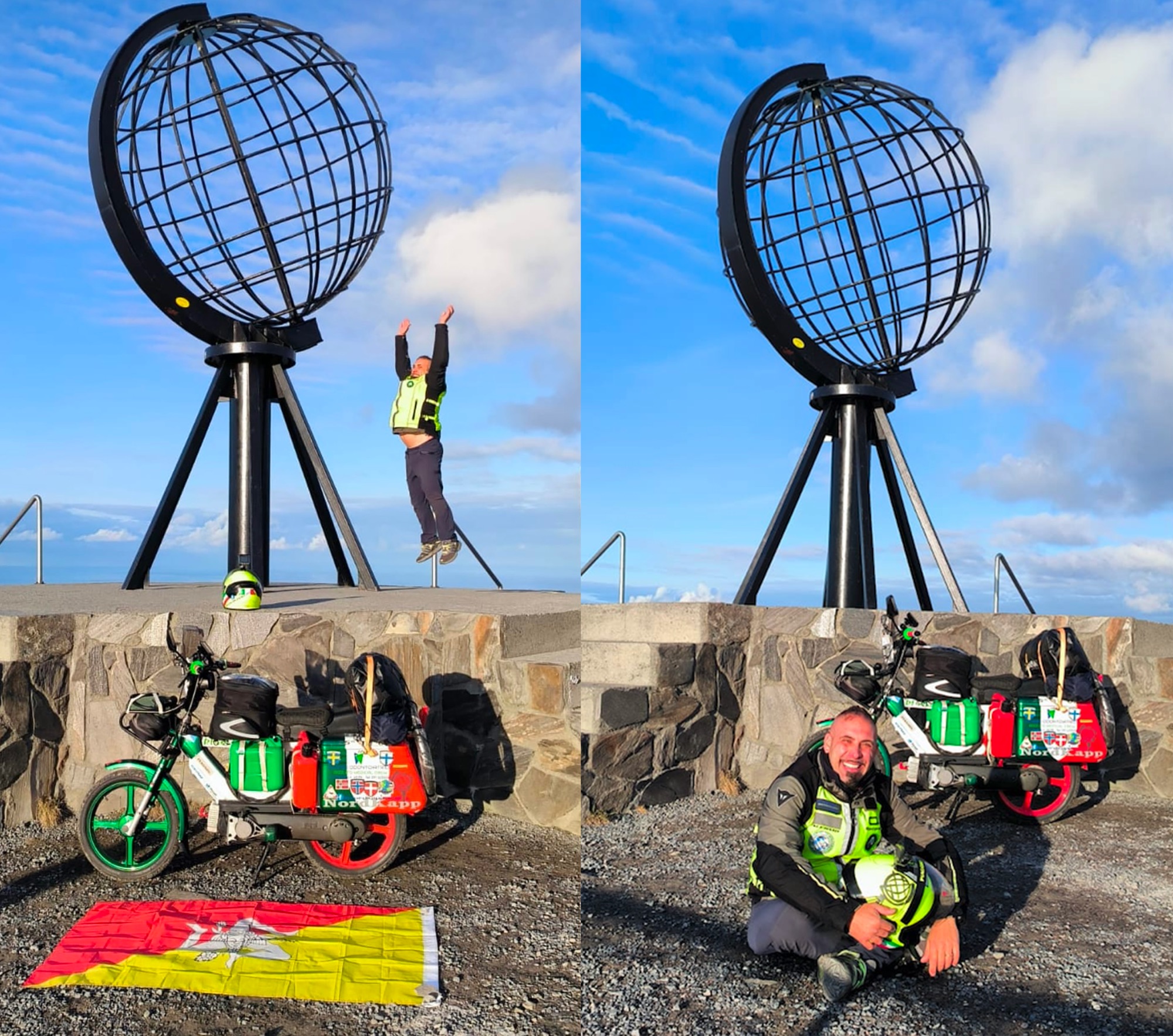 DOMENICO FARACI, MOTORCYCLIST AND GLOBETROTTER: TO NORTH CAPE ON A PIAGGIO SI MOPED. MISSION ACCOMPLISHED!